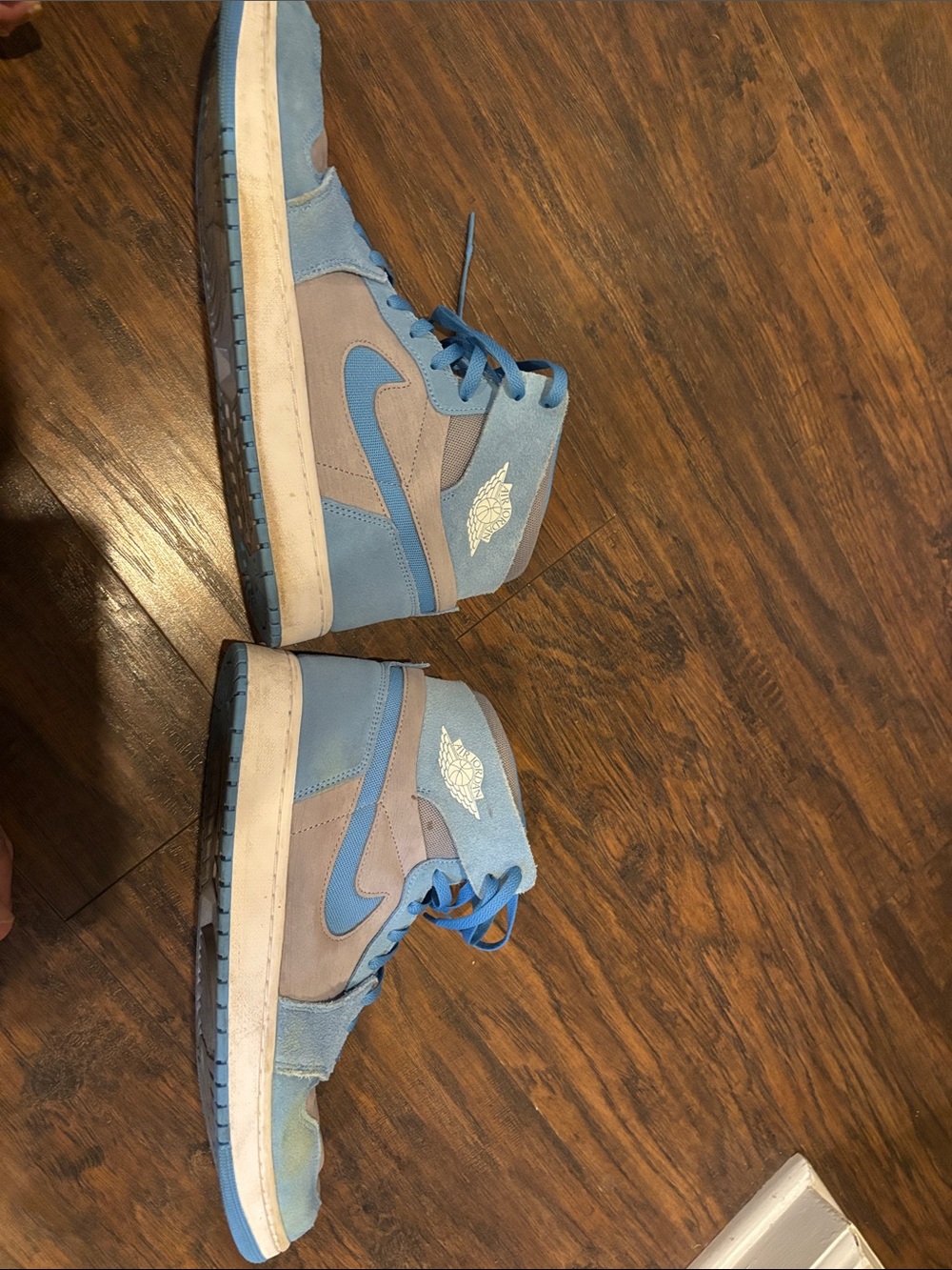Zoom Air Sky Blue and Grey High-Top Sneakers - Picture 5 of 6